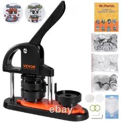 Button Maker Kit 58mm Badge Punch Press with 100 Button Parts and Circle Cutter