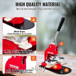 Button Maker Machine 58mm DIY Badge Press Kit with 500 Button Parts and Cutter