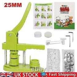 Button Maker Machine Badge Press Machine 25mm+100 Buttons+25mm Circle Cutter UK