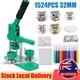 Button Maker Machine Badge Press Machine Circle Cutter 32mm 100 Buttons Kit
