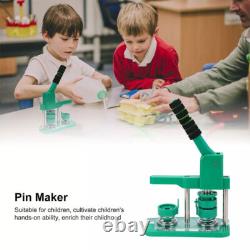 Button Maker Machine Badge Press Machine Circle Cutter 32mm 100 Buttons Kit