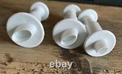 Cake Icing Fondant set of 3 Oval Press Button Cutters