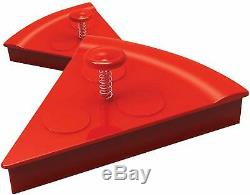 DCI Red Pizza Slice Shaped Easy to Use Press Button Cookie Cutter Baking Cookies