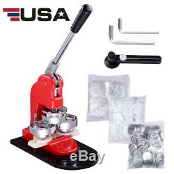 DIY 1 1/4 32mm Button Maker Badge Punch Press Machine +500 Parts Circle Cutter