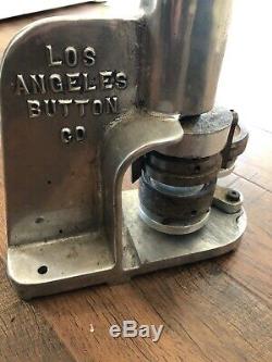 Los Angeles Button Co Button Maker Machine Press Punch Cutter