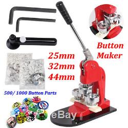 New 25/32/44mm Button Badge Maker Machine Press Punch Button Parts Circle Cutter