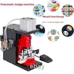 Pneumatic Badge making machine 25-75MM Badge Maker Pin Button Press Cutter 0.5W