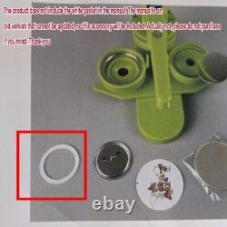 UK 58mm Button Maker Machine Badge Press Tool + 100 Button + 58mm Circle Cutter