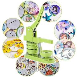 UK 58mm Button Maker Machine Badge Press Tool + 100 Button + 58mm Circle Cutter