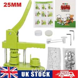 UK Button Maker Machine Badge Press Machine 25mm+100 Buttons+25mm Circle Cutter