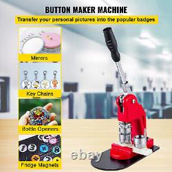 VEVOR 1 25mm Button Badge Maker Machine Pin Button Press with Cutter 1000 Button