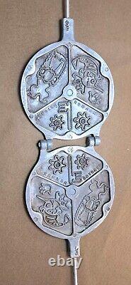 VTG USSR Metal Cookie Cutter Baking Mold Maker Press Pinocchio Bakelite Handles