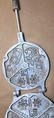 VTG USSR Metal Cookie Cutter Baking Mold Maker Press Pinocchio Bakelite Handles