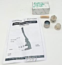 W-1 Hand Press Button Cover Die & Hole Cutter (heavy) #30 3/4 121602