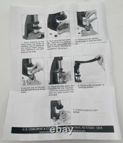 W-1 Hand Press Button Cover Die & Hole Cutter (heavy) #30 3/4 121602