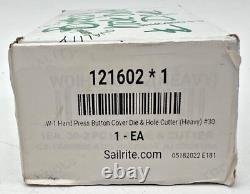 W-1 Hand Press Button Cover Die & Hole Cutter (heavy) #30 3/4 121602